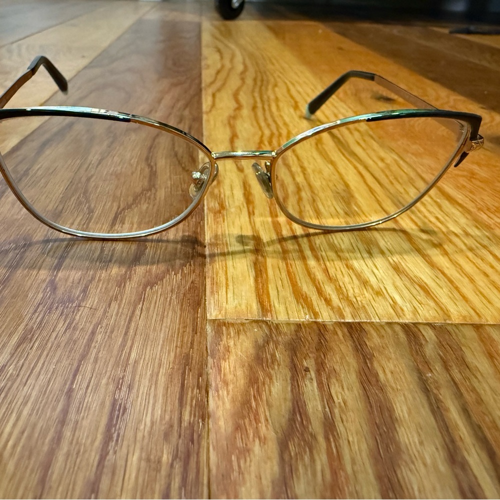 Tiffany and Co. Cat-Eye Glasses with Rose Gold Frame w/black accents. - Picture 2 of 9